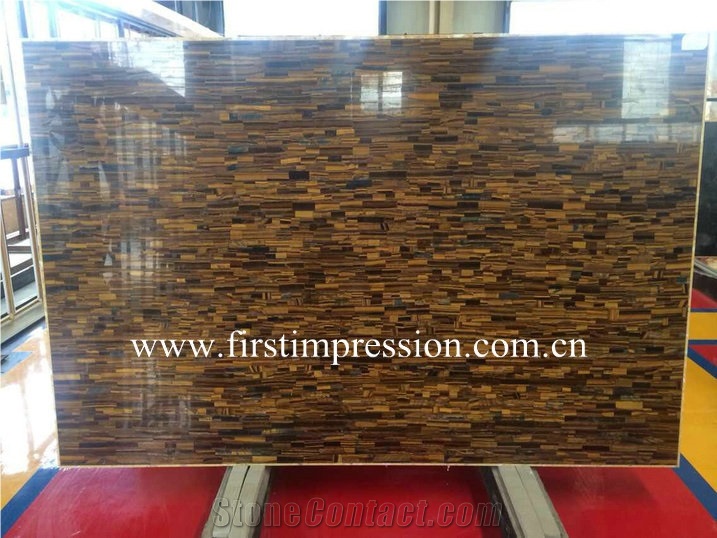 Yellow and Blue Tiger Eye Precious Stone Slabs/Mixed Color Semi Precious Stone Panels/Multicolor Gemstone Slabs/Yellow Tiger Eye Interior Decoration/Blue &Yellow Tiger Eye Gemstone Slabs and Tiles