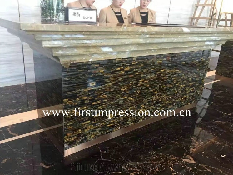 Yellow and Blue Tiger Eye Precious Stone Slabs/Mixed Color Semi Precious Stone Panels/Multicolor Gemstone Slabs/Yellow Tiger Eye Interior Decoration/Blue &Yellow Tiger Eye Gemstone Slabs and Tiles