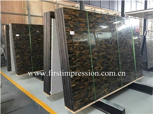 Yellow and Blue Tiger Eye Semiprecious Stone Slabs/Mixed Color Semi Precious Stone Panels/Multicolor Gemstone Slabs/Yellow Tiger Eye Semi Precious Stone /Blue Tiger Eye Gemstone Slabs & Tiles