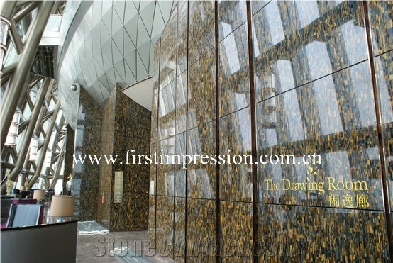 Yellow and Blue Tiger Eye Semiprecious Stone Slabs/Mixed Color Semi Precious Stone Panels/Multicolor Gemstone Slabs/Yellow Tiger Eye Semi Precious Stone /Blue Tiger Eye Gemstone Slabs & Tiles