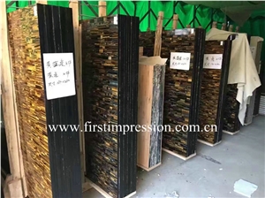 Yellow and Blue Tiger Eye Slabs/Mixed Color Semi Precious Stone Panels/Multicolor Gemstone Slabs/Yellow Tiger Eye Interior Decoration/Blue Tiger Eye Semiprecious Stone Slabs
