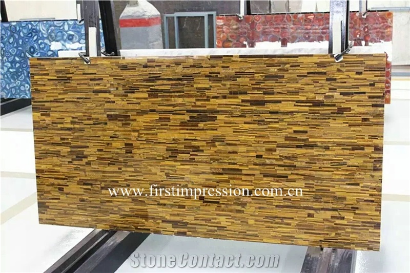 Yellow Tiger Eye Semi Preciouse Stone Panels/Tiger Eye Gemstone Tiles /Golden Tiger Eye Gemstone Slabs /Yellow Tiger Eye Semi Precious Slab & Tiles /Yellow Tiger Eye Countertop & Bar Top