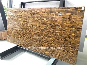 Yellow Tiger Eye Semi Preciouse Stone Panels/Tiger Eye Gemstone Tiles /Golden Tiger Eye Gemstone Slabs /Yellow Tiger Eye Semi Precious Slab & Tiles /Yellow Tiger Eye Countertop & Bar Top