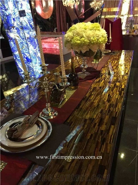 Yellow Tiger Eye Semiprecious Stone Slabs & Gold Tiger Eye Semi Precious Stone Panels/Yellow Gemstone Slabs/Interior Decoration/Gemstone Slabs /Semiprecious Stone Slabs & Tiles /Yellow Tiger Eye Stone