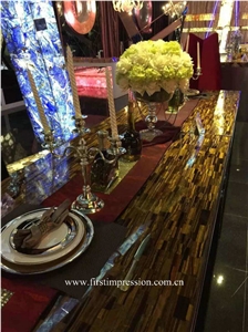 Yellow Tiger Eye Semiprecious Stone Slabs & Gold Tiger Eye Semi Precious Stone Panels/Yellow Gemstone Slabs/Interior Decoration/Gemstone Slabs /Semiprecious Stone Slabs & Tiles /Yellow Tiger Eye Stone