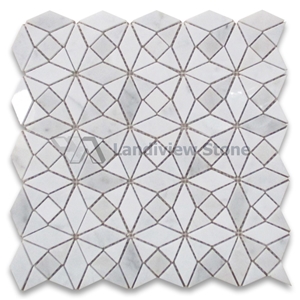 Carrara Mosaic, Kaleidoscope Pattern Carrara Mosaic, Kaleidoscope Pattern Diamond Mix Mosaic Carrara Mosaic, Kaleidoscope Pattern Carrara Mosaic, Kaleidoscope Pattern Diamond Mix Mosaic