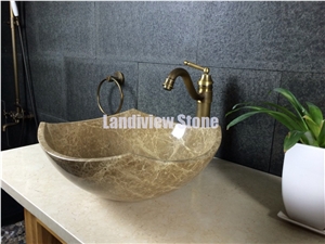Emperador Light Sink, Marble Sink, Marble Basin