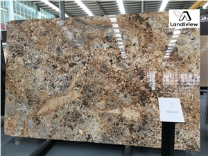 Golden Persa Slabs, Golden Persa Tiles, Yellow Granite Slabs, Yellow Granite Tiles