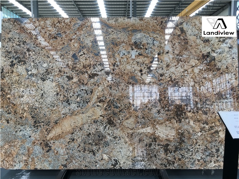 Golden Persa Slabs, Golden Persa Tiles, Yellow Granite Slabs, Yellow Granite Tiles