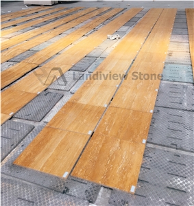 Golden Travertine Tiles, Golden Travertine Slabs, Yellow Travertine Slabs and Tiles