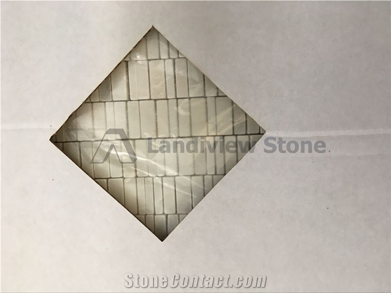 Herringbone Cream Marfil Mosaic