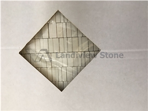 Herringbone Cream Marfil Mosaic