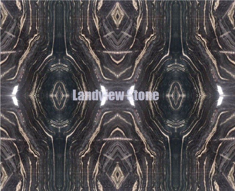 Kenya Black Marble Slabs, Silver Brown Wave Marble Slabs, Antique Wooden Black Marble Slabs