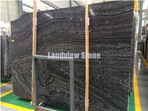 Kenya Black Marble Slabs, Silver Brown Wave Marble Slabs, Antique Wooden Black Marble Slabs