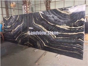 Kenya Black Marble Slabs, Silver Brown Wave Marble Slabs, Antique Wooden Black Marble Slabs