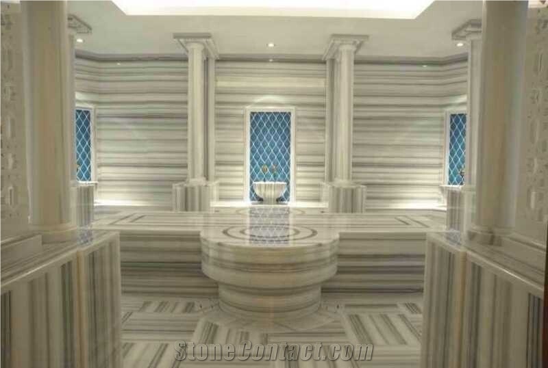 Marmara White Slabs and Tiles, Linac Marble Slabs and Tiles