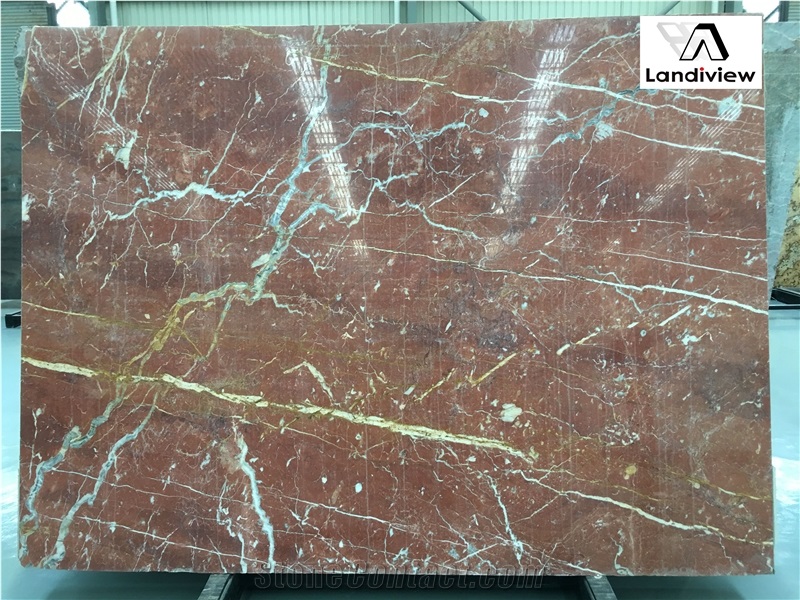 Rosso Francia Marble Slabs
