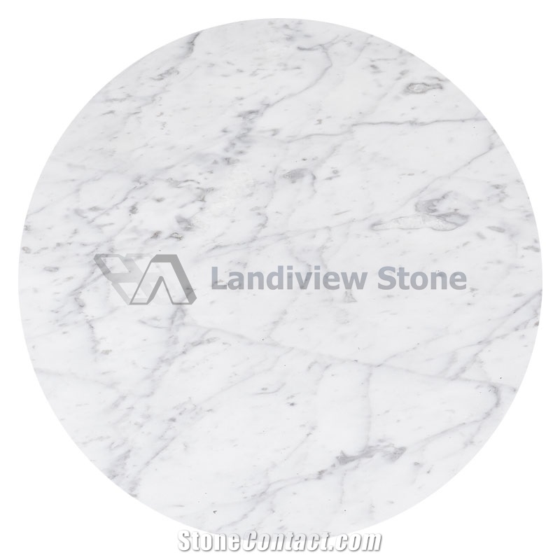 Statuario Table Tops, Carrara Table Tops, Round Table Top