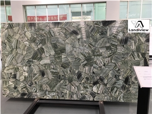 Tiger Eyes Green Slabs, Semiprecious Stone Slabs