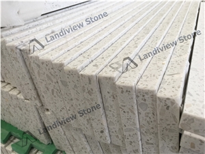 White Terrazzo Vanity Tops, White Terrazzo Tiles, Artificial Stone Vanity Tops