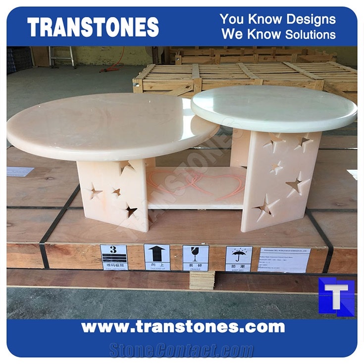 Artificial Marble Round Table Tops,Engineered Stone Interior Stone Work Top,Coffee Table Counter Solid Surface,Transtones Csutomized