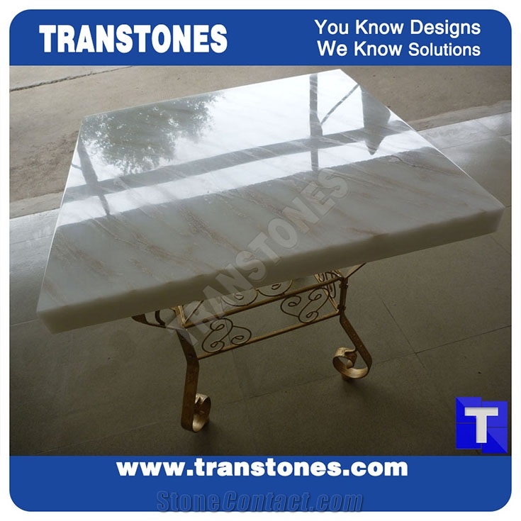 Artificial Marble Round Table Tops,Engineered Stone Interior Stone Work Top,Coffee Table Counter Solid Surface,Transtones Csutomized