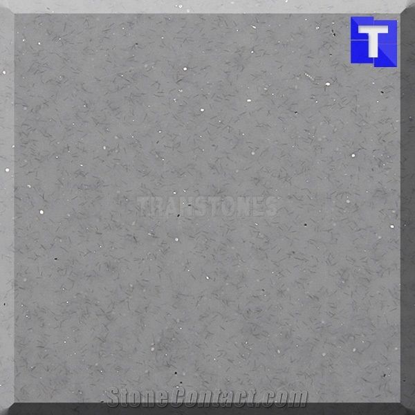 Composite Acrylic Stone Galaxy Grey Glass Slabs with Mirror Glass, Solid Surface Artificial Decorative Marble Sheet Panels Tiles for Wall,Floor Covering Kitchen Bathroom Counter Tops Project Design Ma