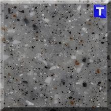 Composite Acrylic Stone Galaxy Grey Glass Slabs with Mirror Glass, Solid Surface Artificial Decorative Marble Sheet Panels Tiles for Wall,Floor Covering Kitchen Bathroom Counter Tops Project Design Ma