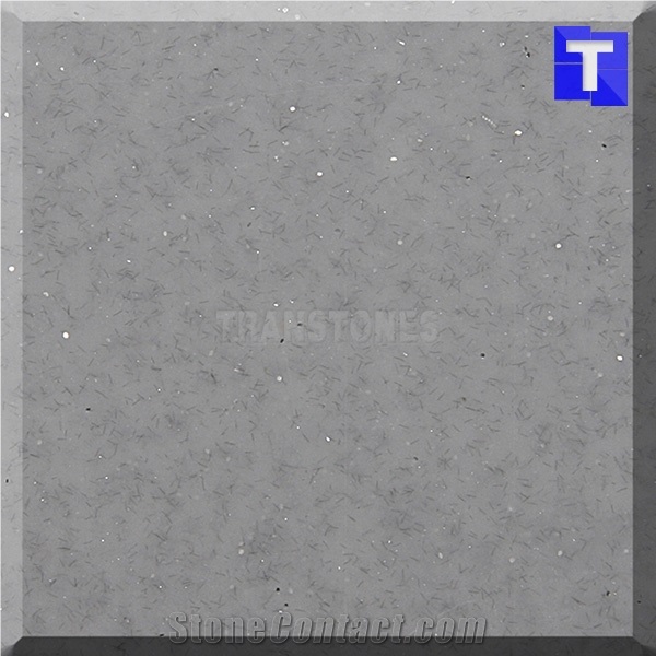 Composite Artificial Marble Grey Glass Slabs, Solid Surface Artificial Decorative Acrylic Stone Sheet Panels Tiles for Wall,Floor Covering Kitchen Bathroom Counter Tops Project Design Material