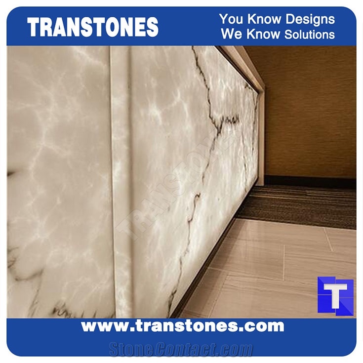 Good Price Artificial Bianco Carrara Marble Panel Reception Desk,Show Table,Translucent Backlit White Stone Consulting Counter Top,Engineered Stone Solid Surface Transtones Customzied