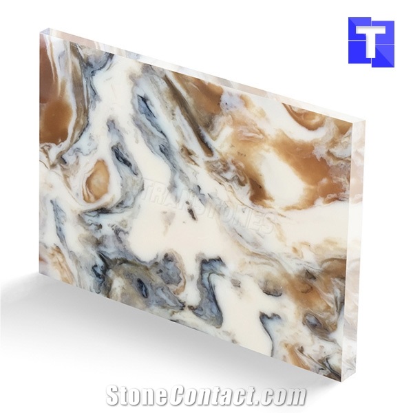 New Material Artificial Beige Spray Sea Wave Onyx Wall Panel,Floor Tiles Solid Surface Cream Glass Stone for Bar Tops,Reception Table Desk Panel for Hotel Counter Tops Design,Interior Alabaster