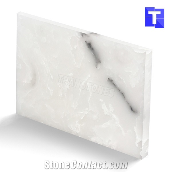 New Material Artificial Crystal White Jade Onyx Tiles Wall Panel Floor Tiles,Alabaster Slabs for Kitchen Bar Tops,Bath Tops Translucent Backlit Customzied Design, Solid Surface Onyx Manufacture