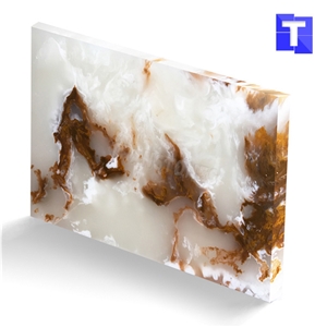 New Material Artificial Golden Dragon Onyx Wall Panel,Floor Tiles Solid Surface Green Glass Stone for Bar Tops,Reception Table Desk,Hotel Counter Tops Design,Interior Engineered Stone