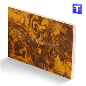 New Material Artificial Golden Sahara Onyx Wall Panel,Floor Tiles Solid Surface Beige Glass Stone for Bar Tops,Reception Table Desk,Hotel Counter Tops Design,Interior Engineered Stone