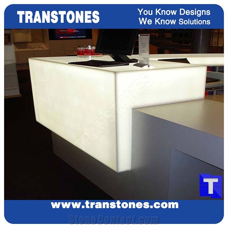 White Green Acrylic Aritificial Marble Stone T Shaped Office Work Tops,2 Seats Office Bench Reception Desk Table Design, Engineered Stone Counter Tops,Solid Surface Front Desk Stone Furniture