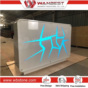 High End Marble White Modern Reception Desk