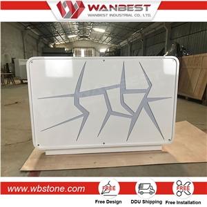 High End Marble White Modern Reception Desk