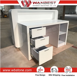 High End Marble White Modern Reception Desk