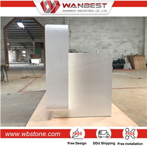 High End Marble White Modern Reception Desk