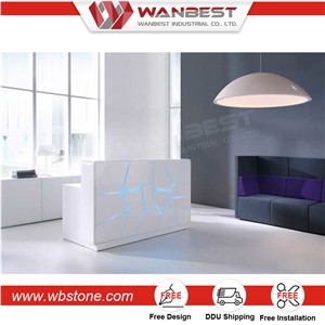 High End Marble White Modern Reception Desk
