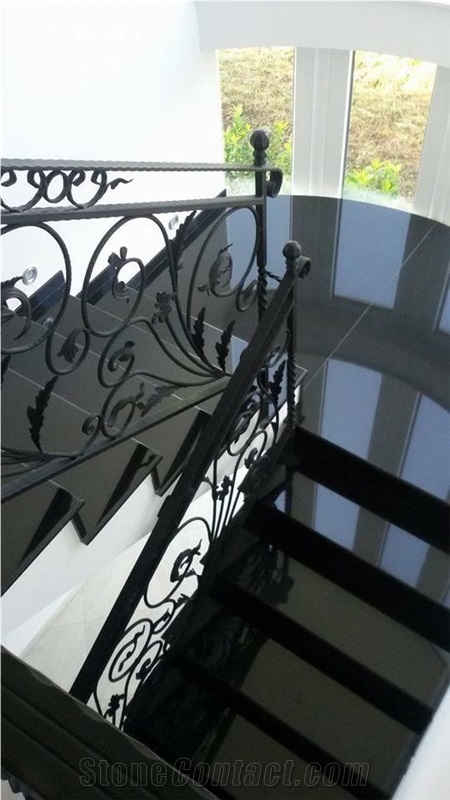 Absolute Black Granite Stair