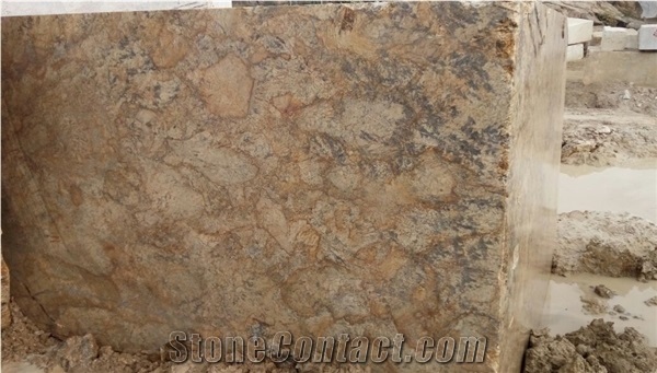 Alaska Gold Exotic Gold Granite Block