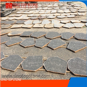 Bluestone,Basalt Steppers Sawn Random Flagstone Steppers 500-600mm, Hainan Basalt Stone