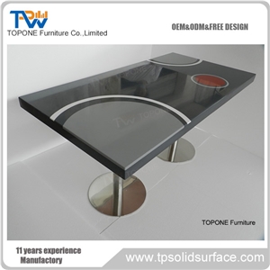 Classic Crystal White Quartz Stone Table Top Interior Stone Design,Square Engineered Stone Dinner Desk,Solid Surface Artificial Quartz Coffee Table Furniture