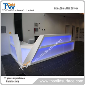 Led Light Modern Design Acrylic Solid Surface Reception Desk Interior Stone Office Furniture Design Led Light Modern Design Acrylic Solid Surface Reception Desk Interior Stone Office Furniture Design