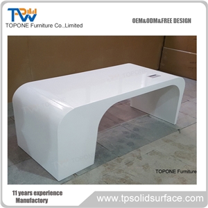 Modern Office Desk Executive Office Table Set Acrylic Solid Surface White Marble Artificial Stone for Office Furniture,Interior Stone