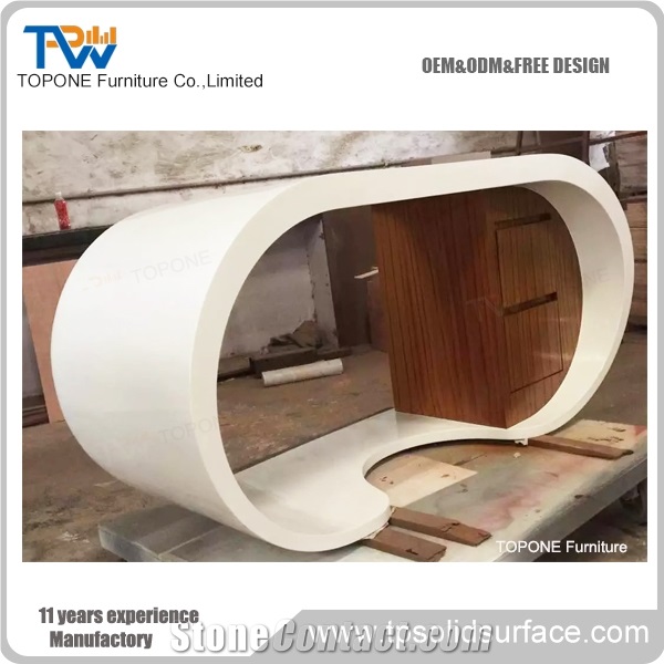 Modern Office Desk Executive Office Table Set Acrylic Solid Surface White Marble Artificial Stone for Office Furniture,Interior Stone