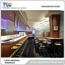 Western Style Factory Supply Restaurant Artificial Marble Stone Bar Counters Tops Design,Acrylic Solid Surface Interior Stone Restaurant Food Bar Table Tops Design, Interior Stone Restaurant Furniture