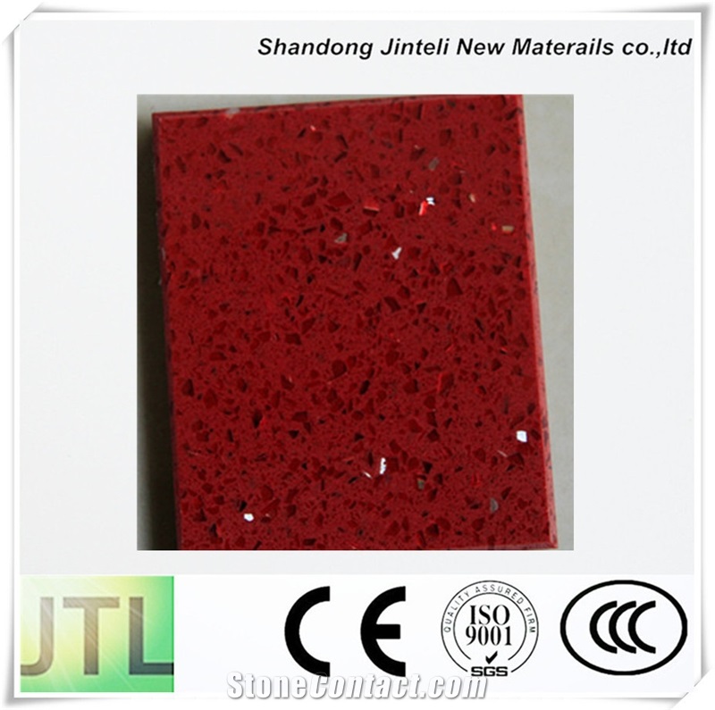China Solid Surface Artificial Quartz Stone Big Size Slabs Pure Crystal Mirror Countertops for Kitchen Bathroom Flooring