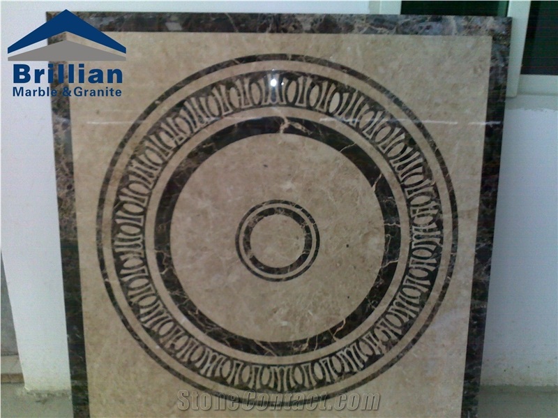 Marble Waterjet Medallion,Waterjet Mosaic,Marble Inlay Pattern,Interior Stone Waterjet Floor Medallion